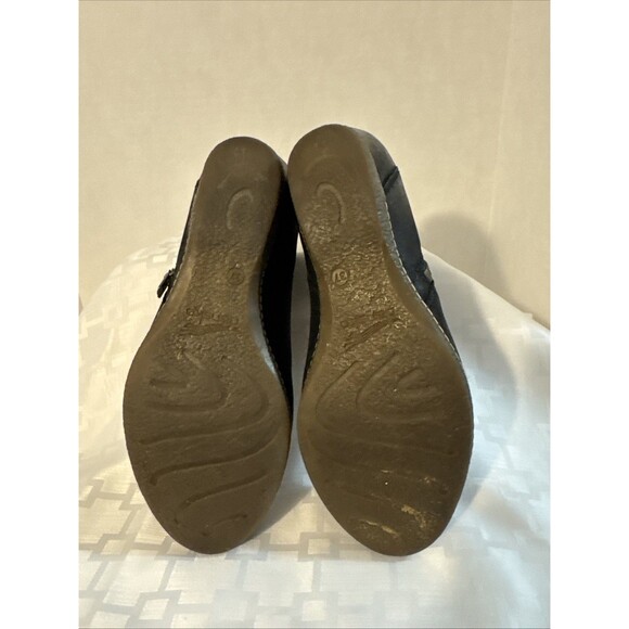 Dansko Lettie Women's 37 EU/6.5 US Black Leather Hidden Wedge Ankle Bootie - Picture 6 of 11